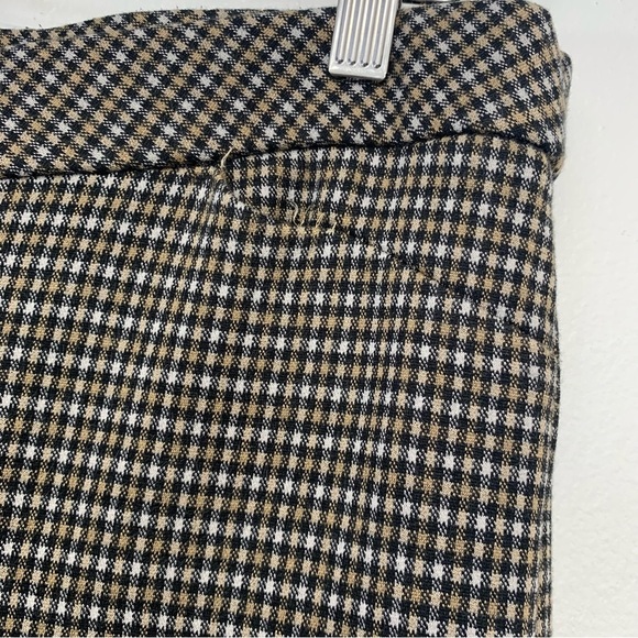 J Jill Pants Woman XL Petite Ponte Slim Leg Pull On Brown Plaid Stretch Pocket - Picture 3 of 11